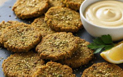 Za’atar Falafel Crisps with Lemon Tahini Dip
