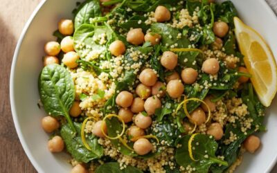 Lemon Chickpea & Spinach Couscous Salad