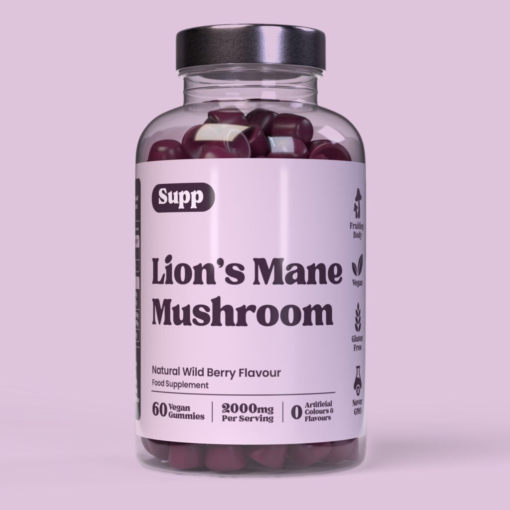 Supp's Lion's Mane Mushroom Gummies supplement bottle