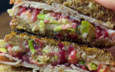 Christmas Toastie With Homemade Cranberry Sauce