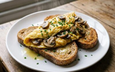 Marmite Mushroom Scrambled Eggs on Toast