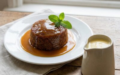 Naughty Sticky Toffee Pudding with Easy Vanilla Custard