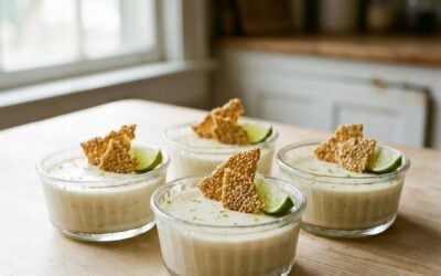 Vegan Lemongrass Coconut Panna Cotta with Lime